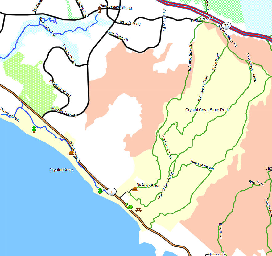Crystal Cove Sp California Trail Map Crystal Cove Sp California Trail Map