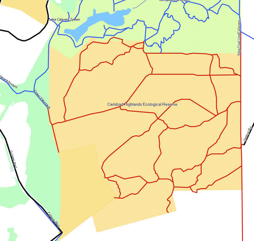 Carlsbad Highlands Ecological Reserve California Trail Map