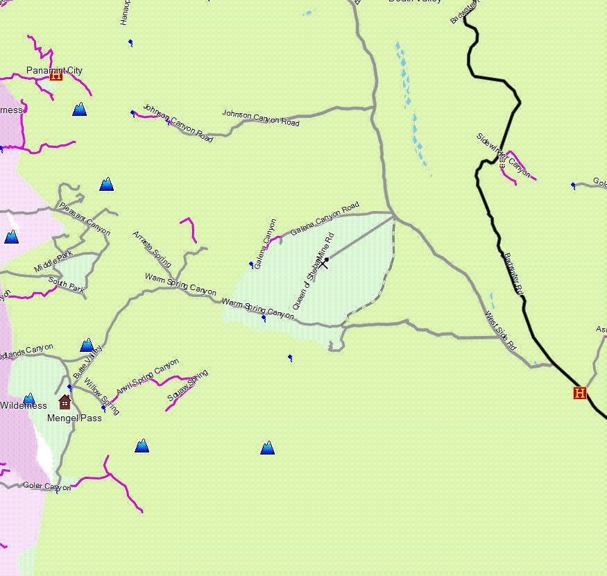Death Valley National Park, South California Trail Map