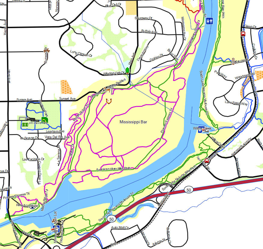 folsom-lake-sra-california-trail-map