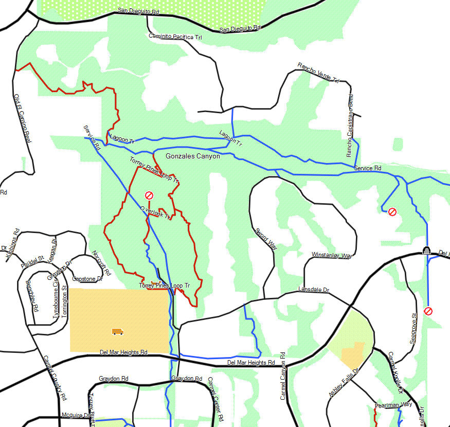 Gonzales Canyon California Trail Map