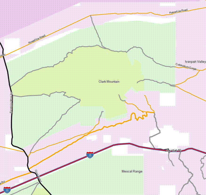 Mojave National Preserve California Trail Map