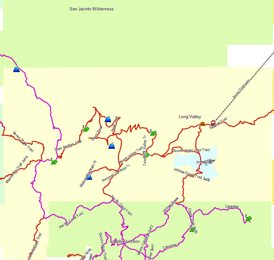 Mount San Jacinto Sp California Trail Map