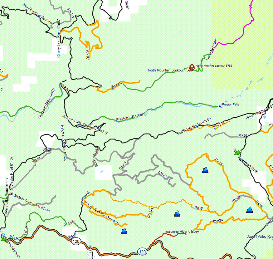Stanislaus National Forest California Trail Map