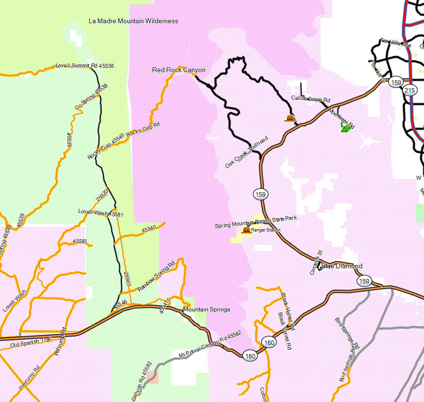 Red Rock Canyon NCA California Trail Map