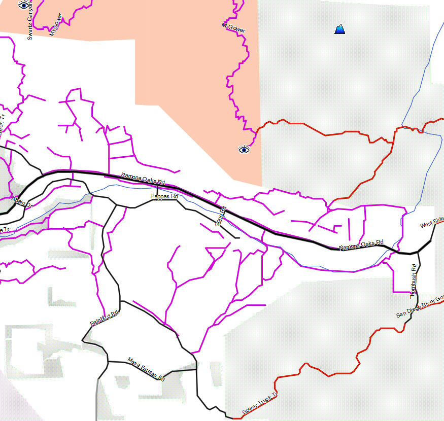 San Diego Country Estates - California Trail Map