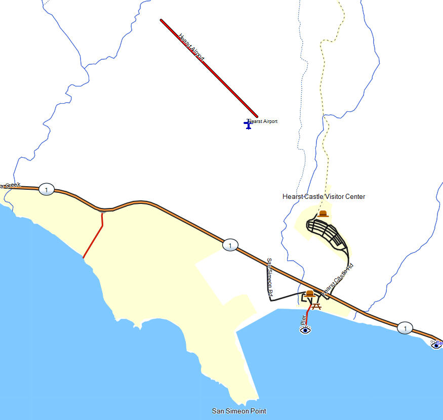 Hearst San Simeon SP California Trail Map