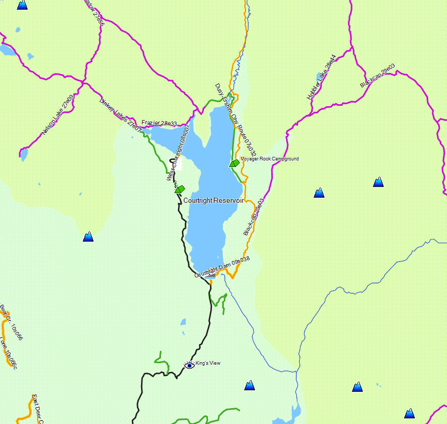 Sierra National Forest, South California Trail Map
