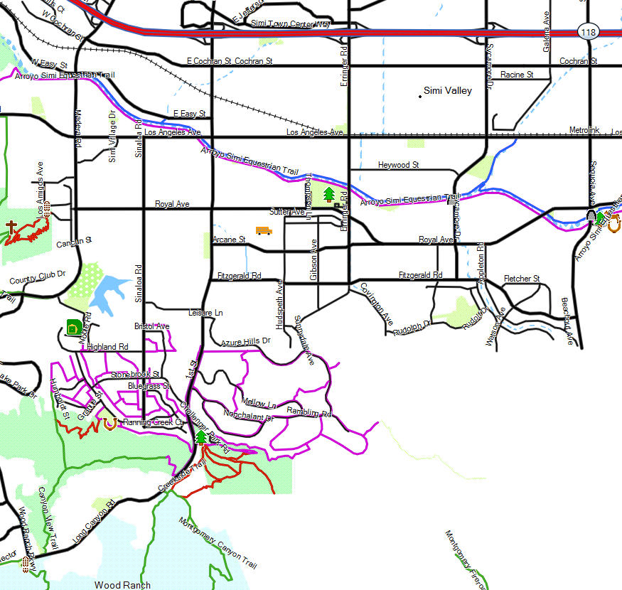 Simi Valley California Trail Map