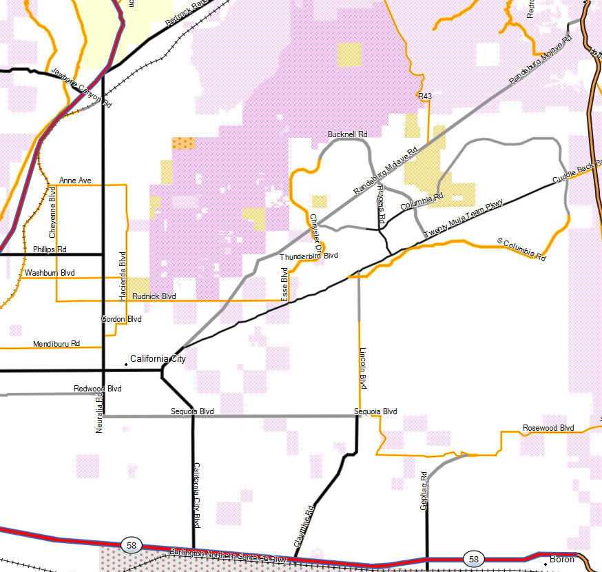 California City California Trail Map