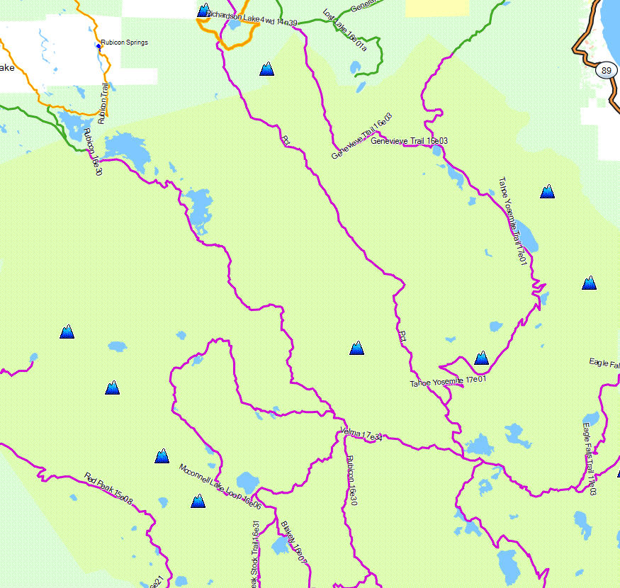 Desolation Wilderness California - DesolationWildernessNorthMap
