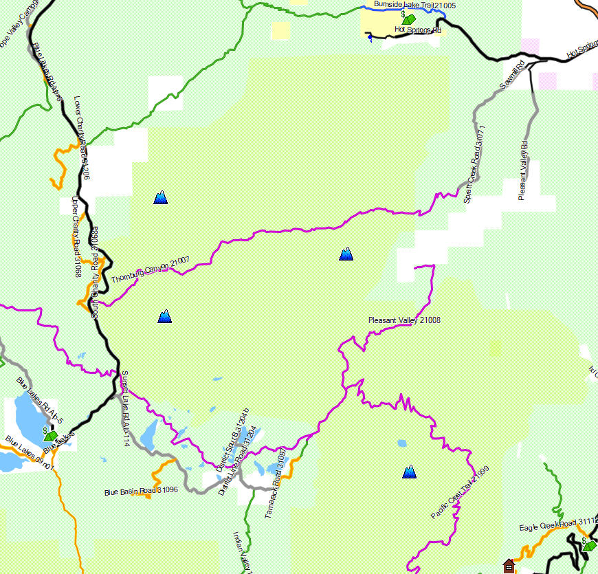 Mokelumne Wilderness California Trail Map