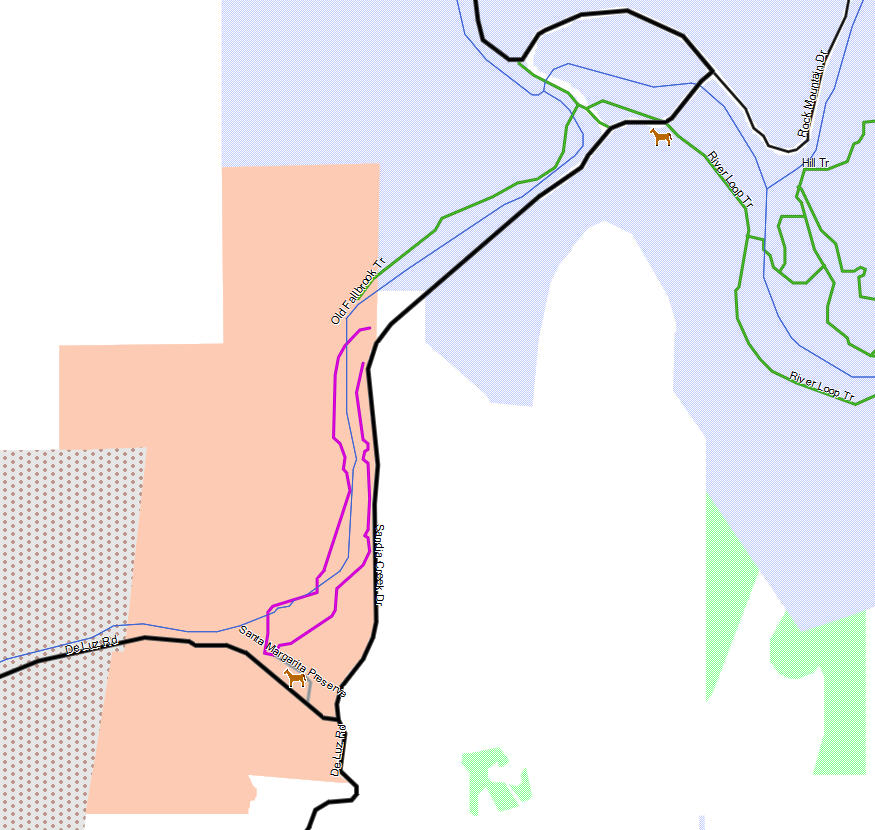 Santa Margarita River Preserve California Trail Map