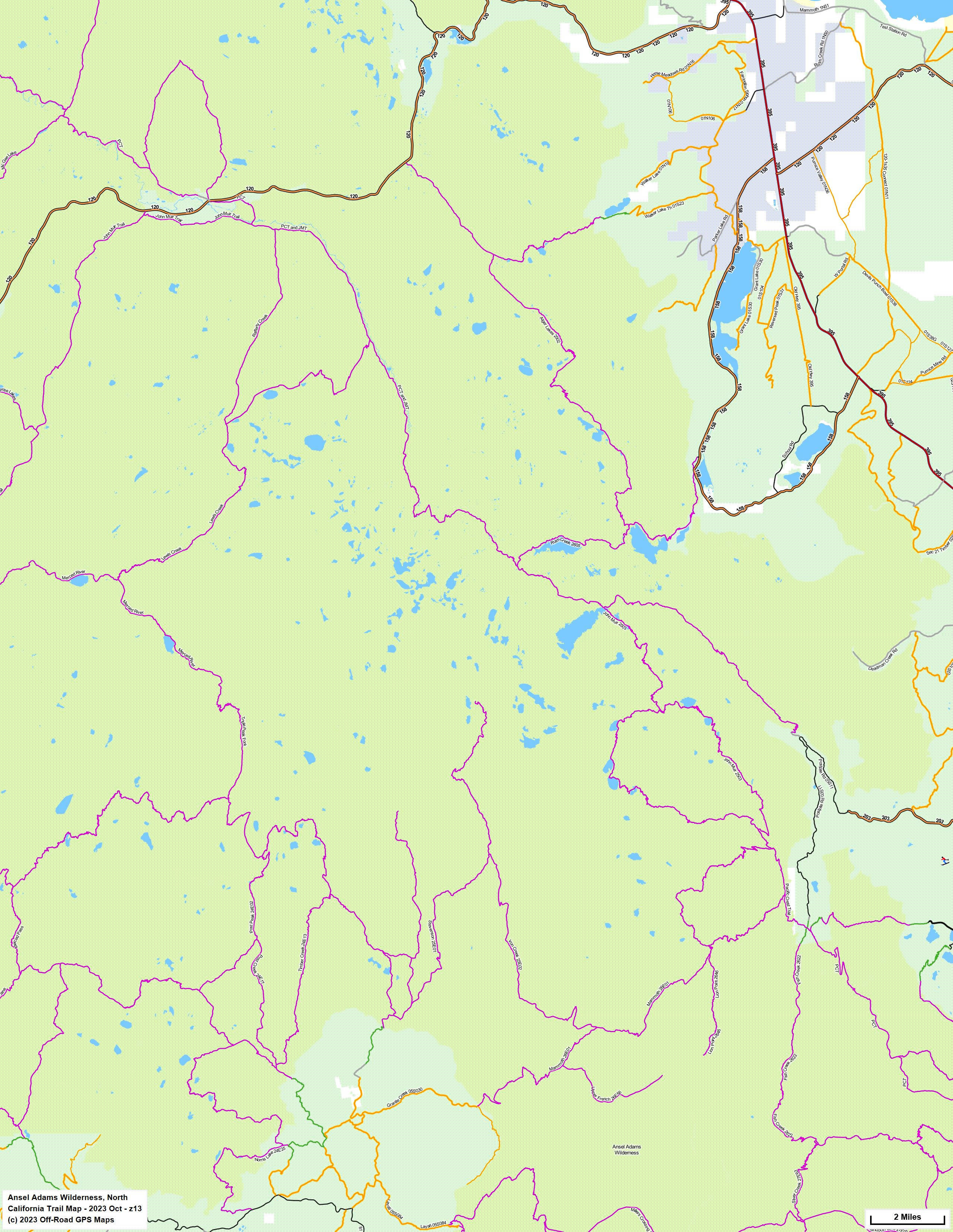 Ansel Adams Wilderness, North z 13