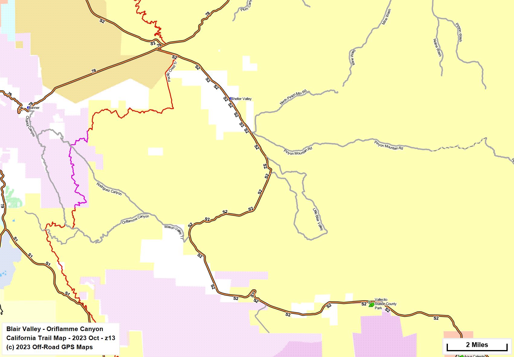 Blair Valley - Oriflamme Canyon z 13