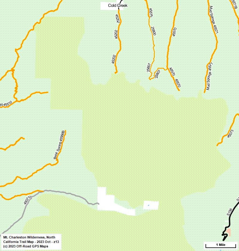 Mt. Charleston Wilderness, North z 13