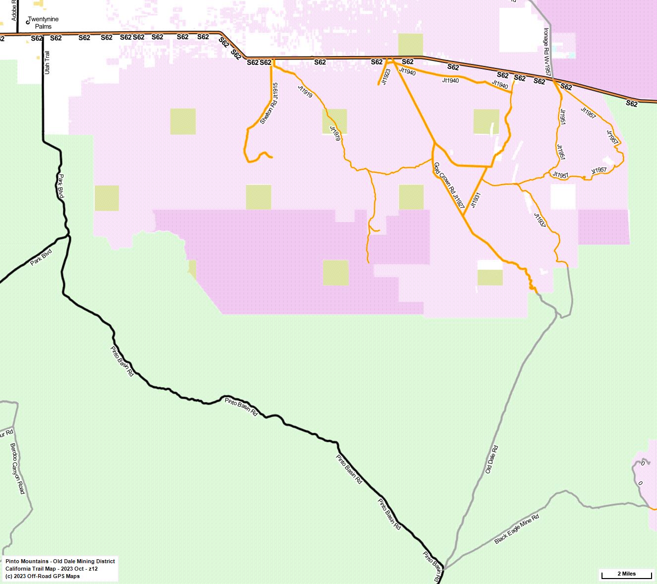 Pinto Mountains - Old Dale Mining District z 12