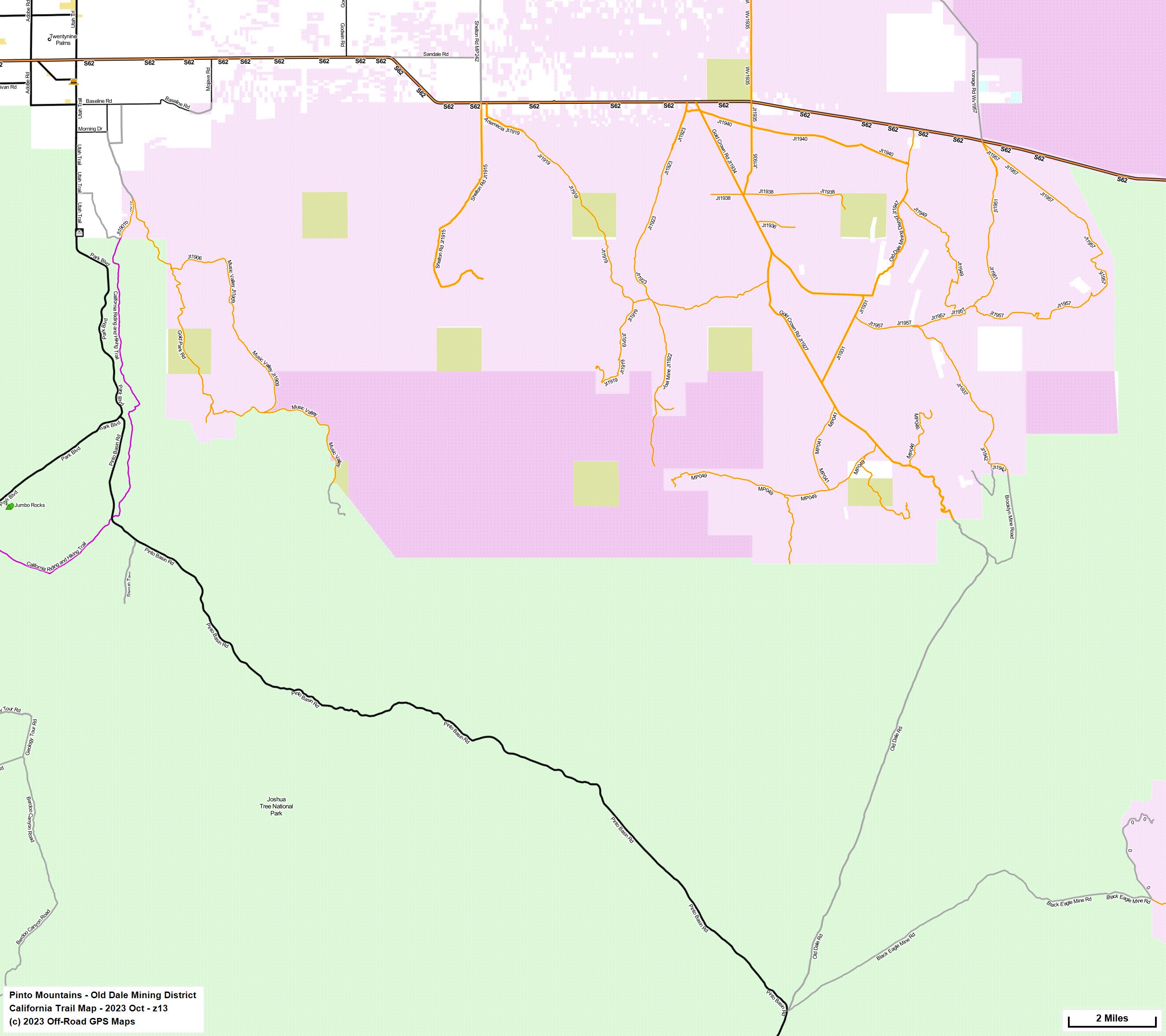 Pinto Mountains - Old Dale Mining District z 13