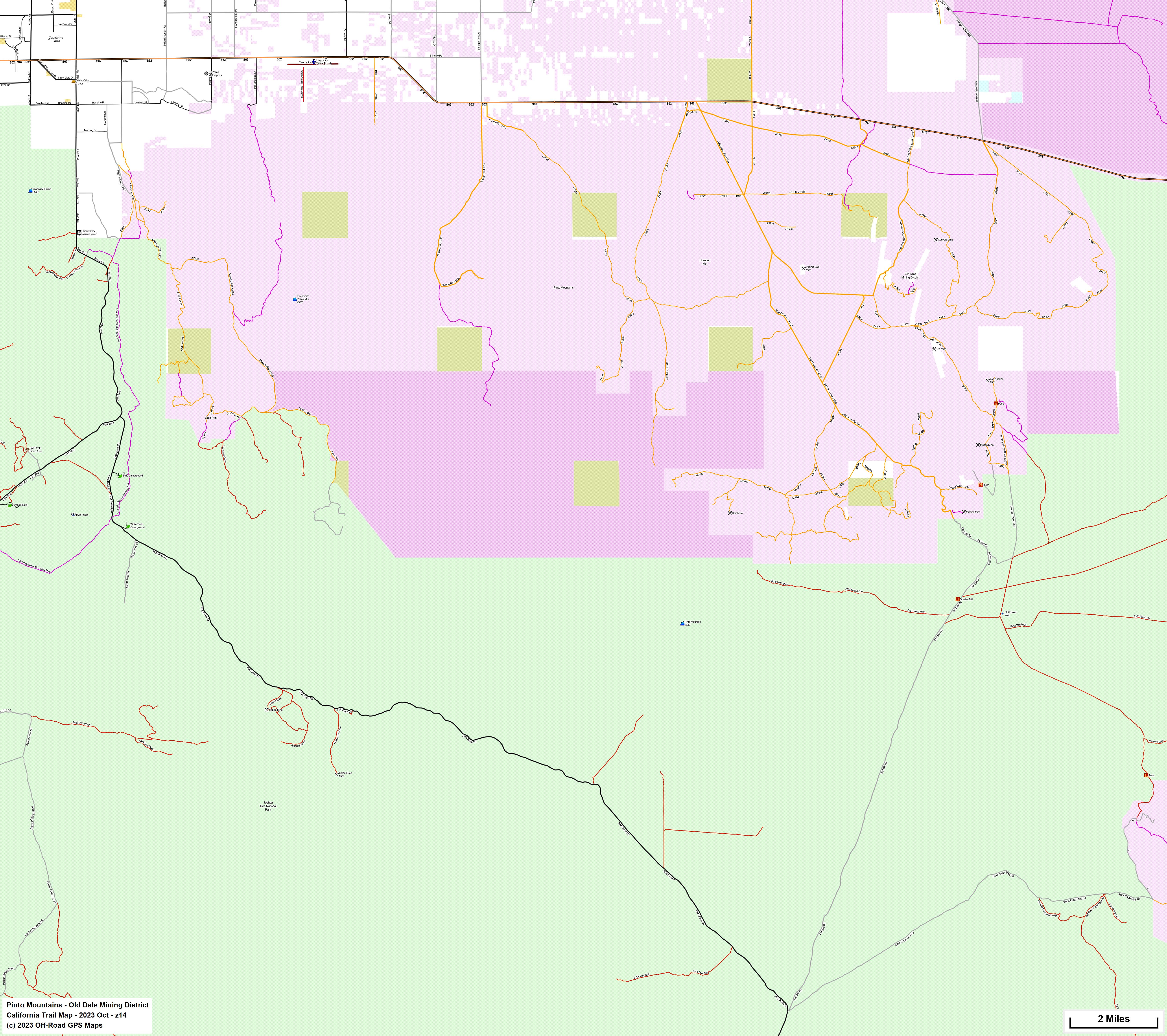 Pinto Mountains - Old Dale Mining District z 14