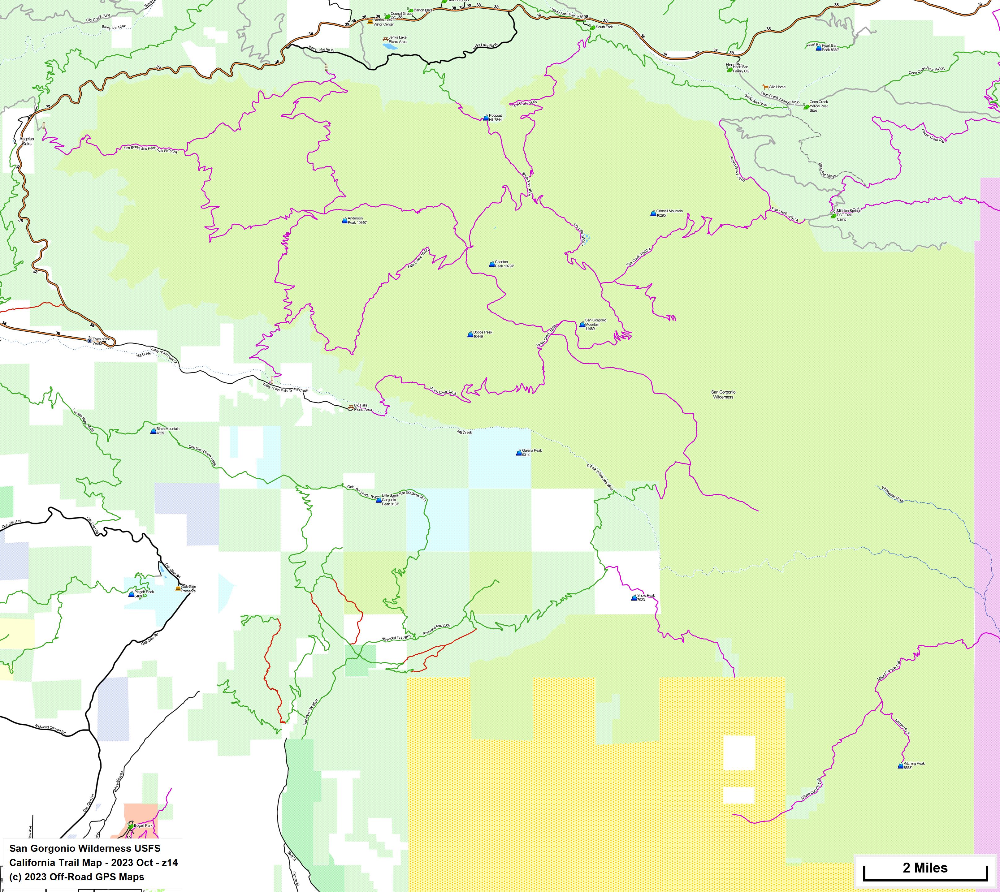 San Gorgonio Wilderness USFS z 14