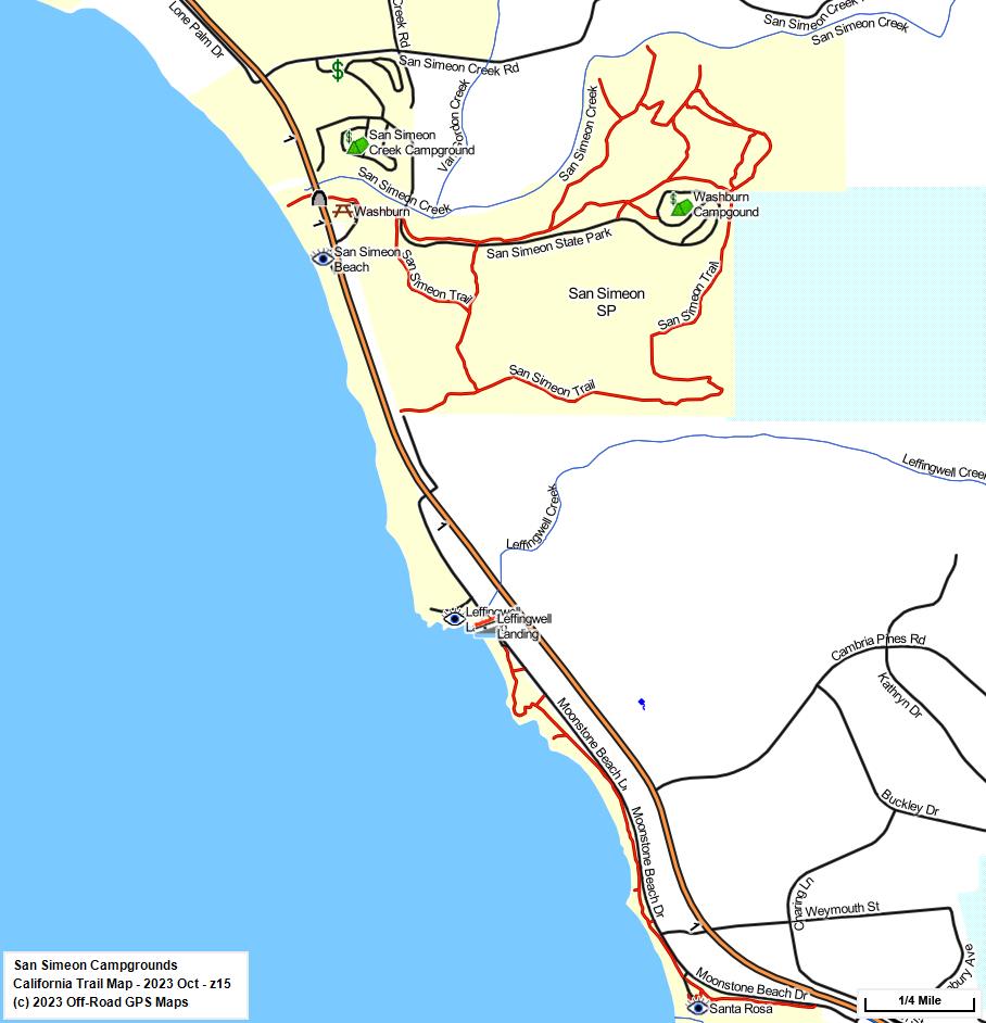 San Simeon Campgrounds Map 15 