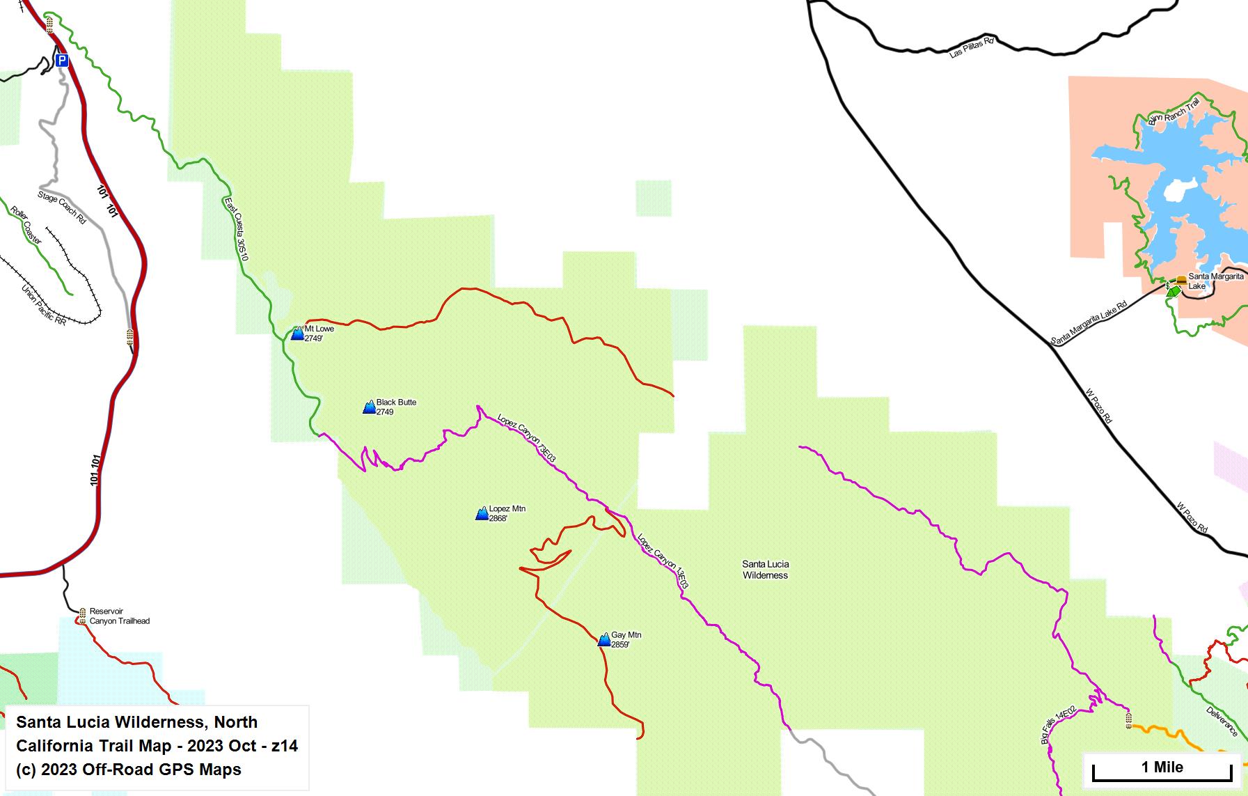 Santa Lucia Wilderness, North z 14