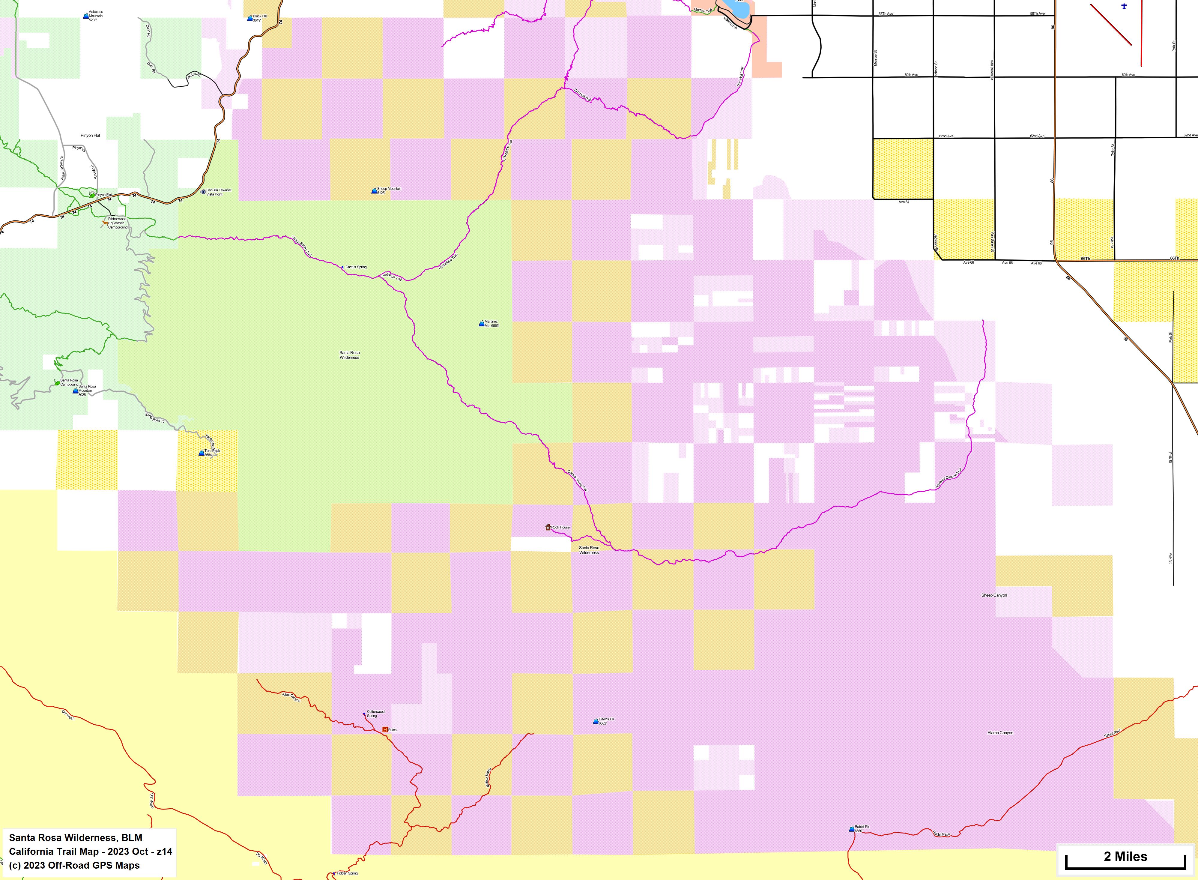 Santa Rosa Wilderness, BLM z 14