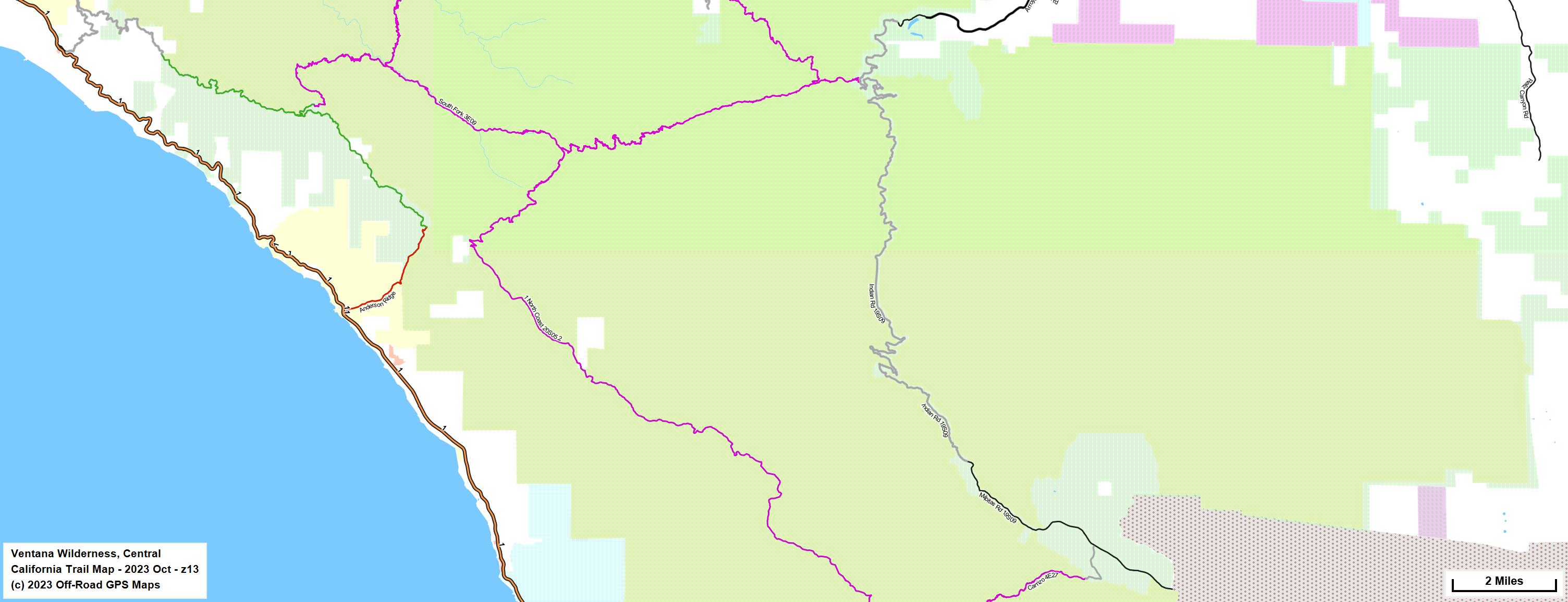 Ventana Wilderness, Central z 13