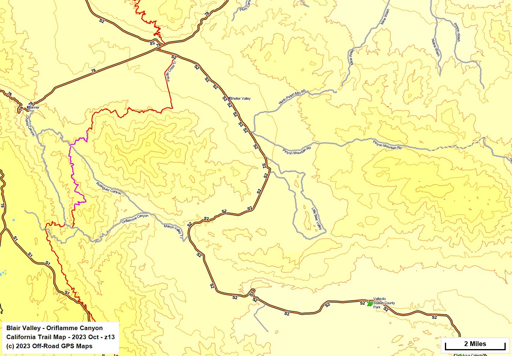 Blair Valley - Oriflamme Canyon z 13