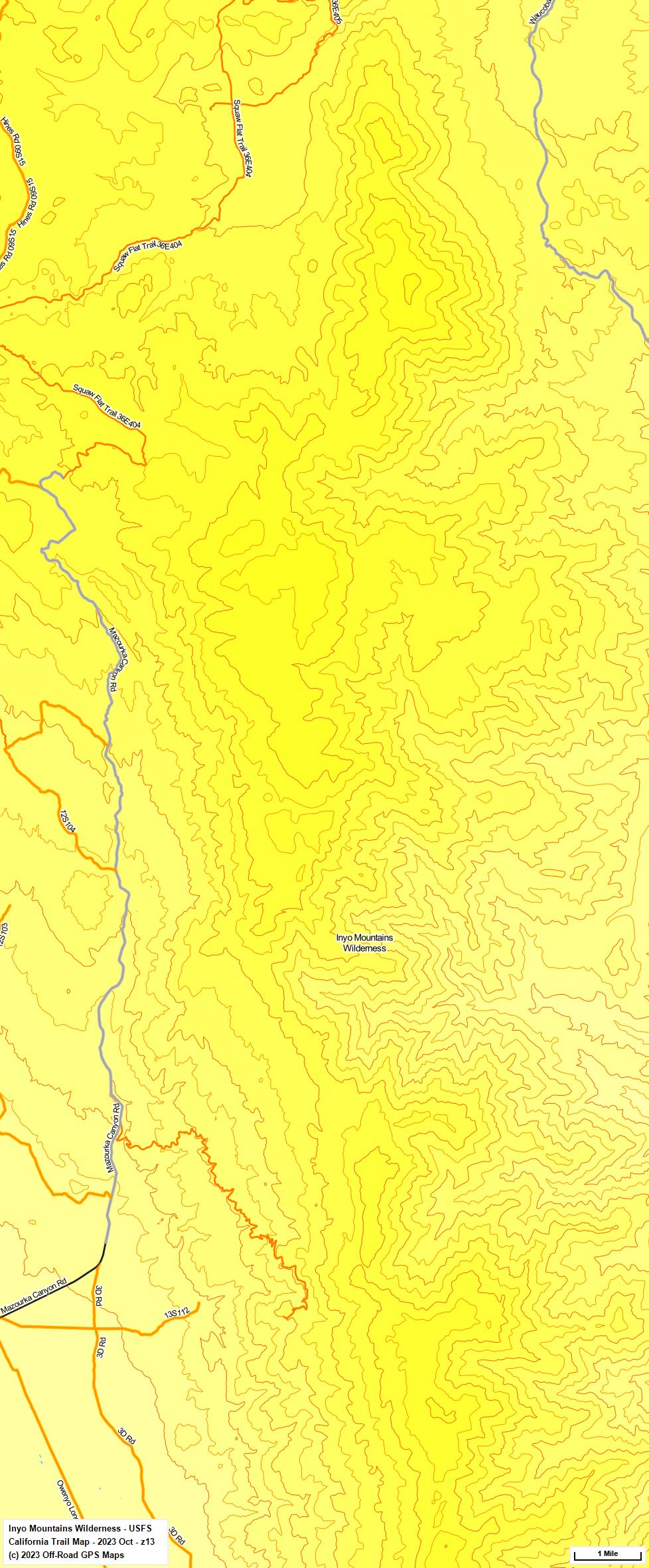 Inyo Mountains Wilderness - USFS z 13