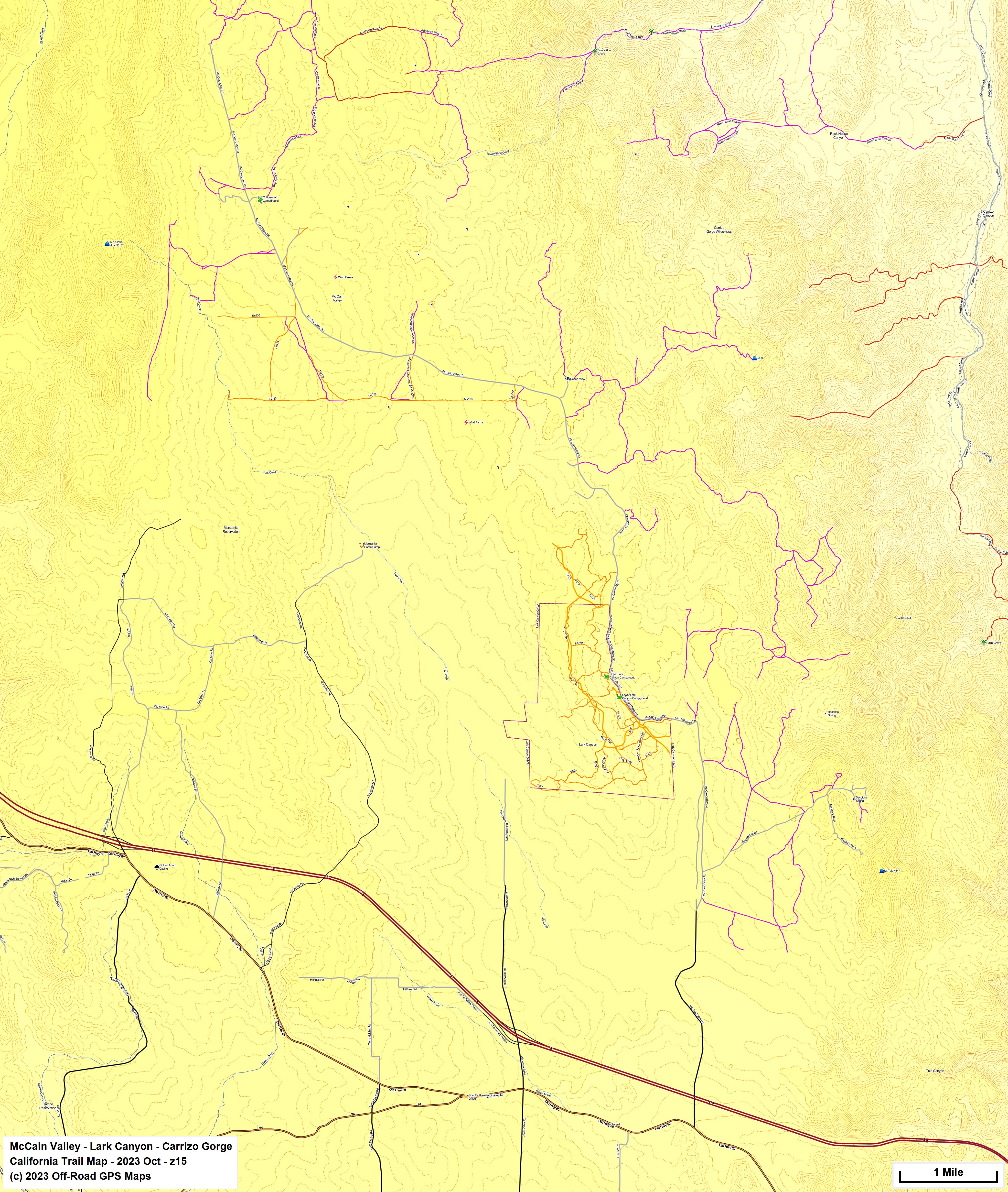 McCain Valley - Lark Canyon - Carrizo Gorge z 15