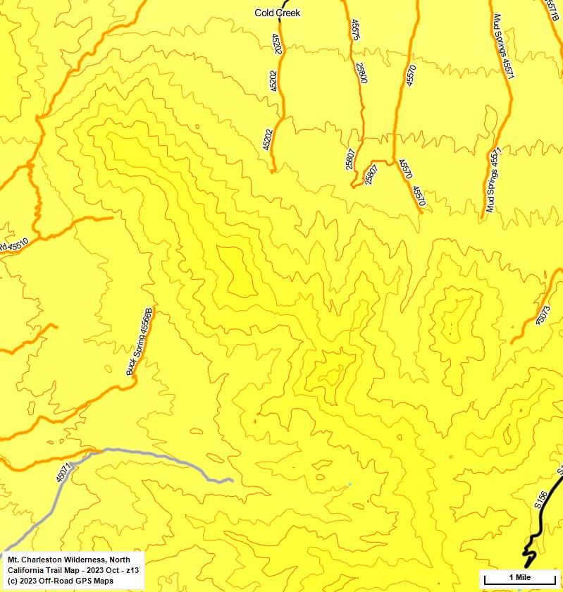 Mt. Charleston Wilderness, North z 13