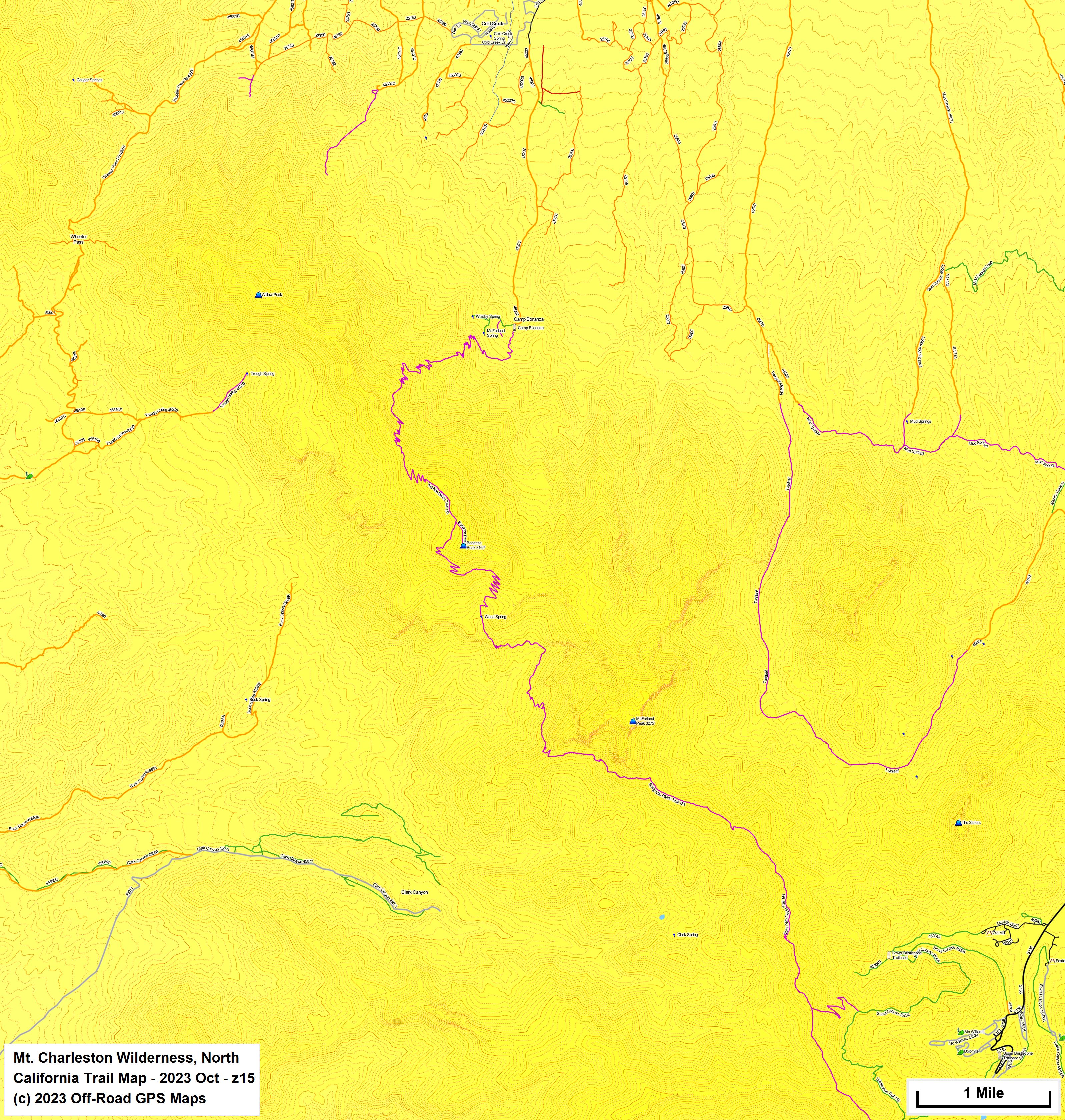 Mt. Charleston Wilderness, North z 15