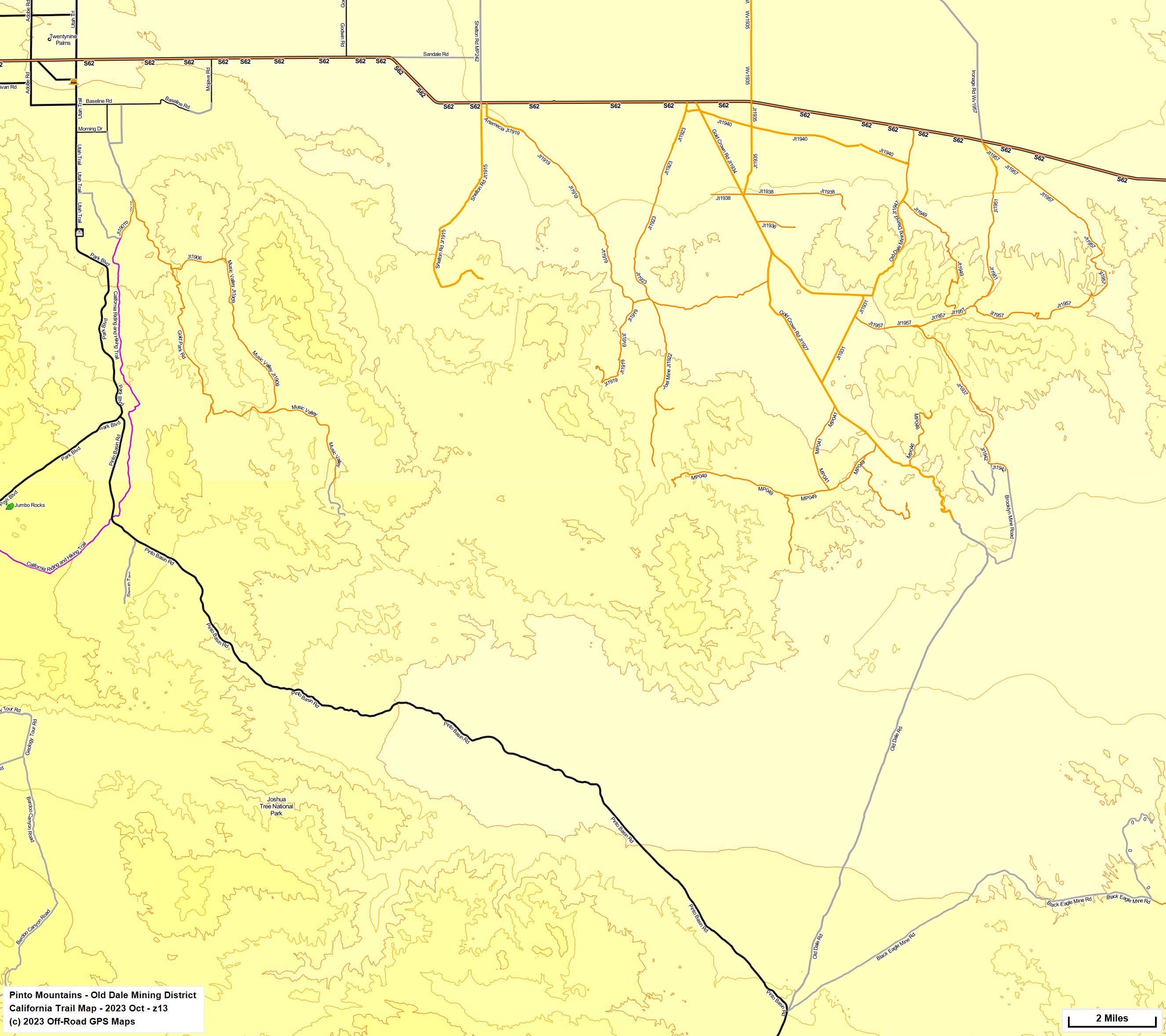 Pinto Mountains - Old Dale Mining District z 13