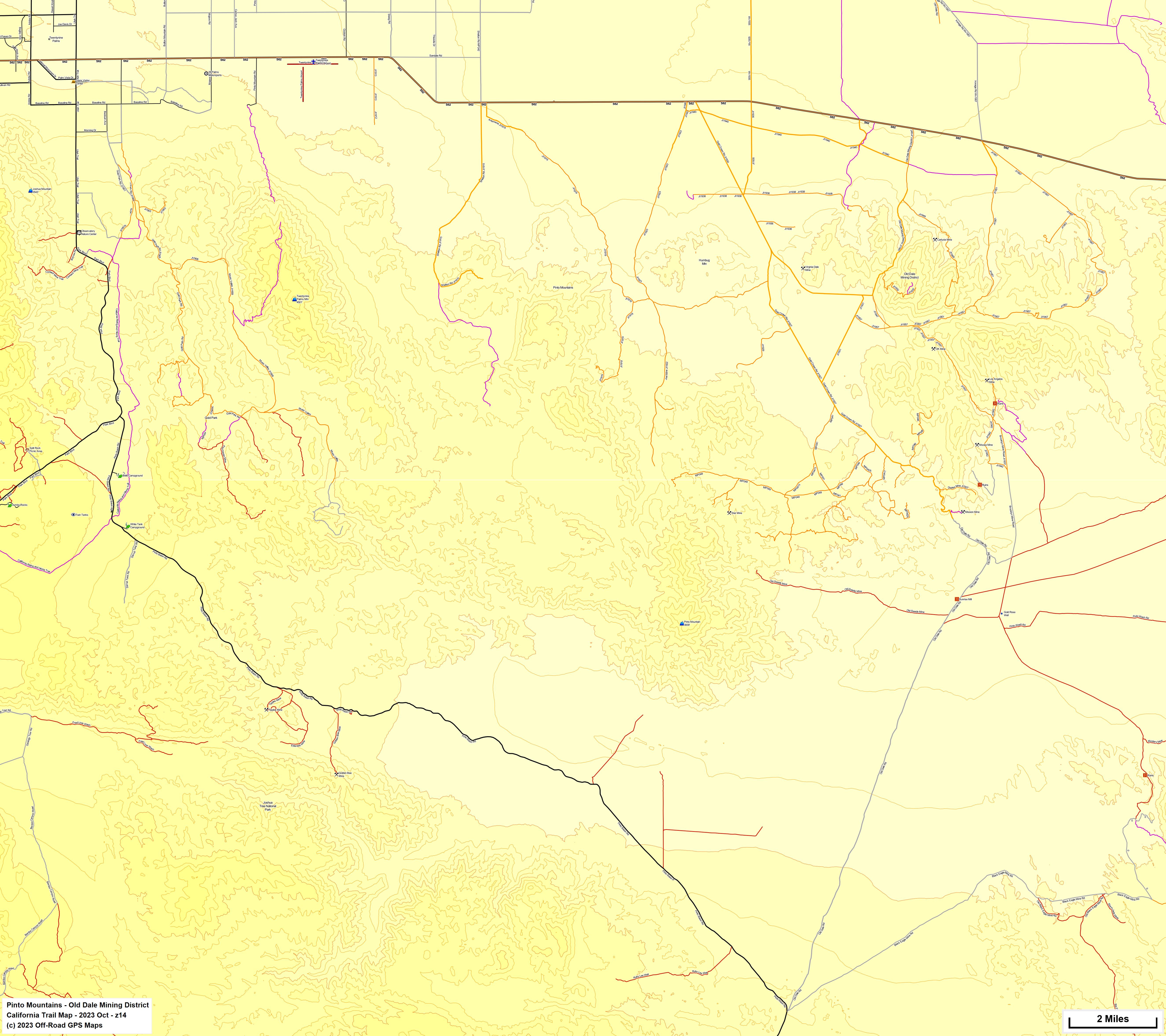 Pinto Mountains - Old Dale Mining District z 14