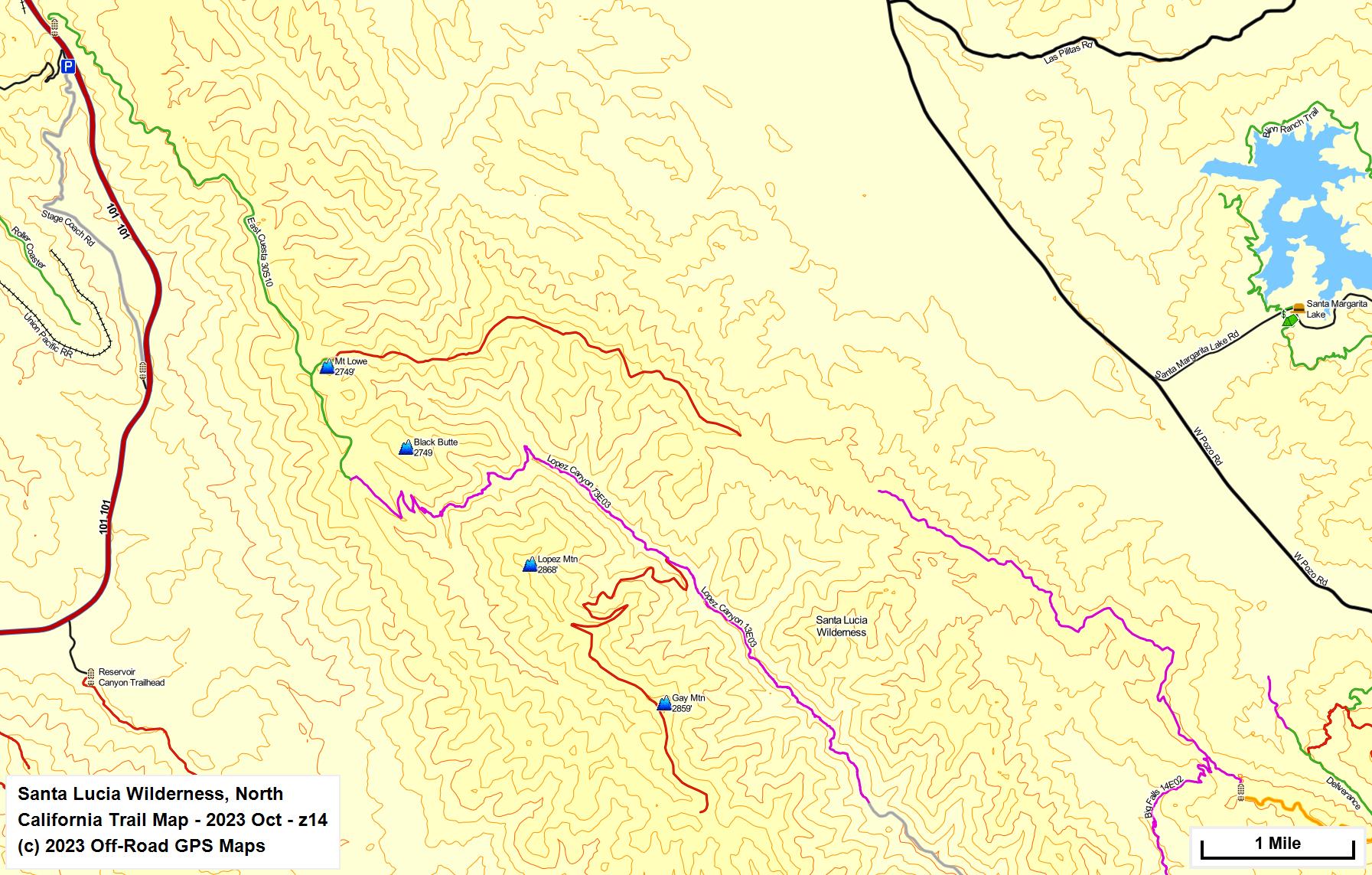 Santa Lucia Wilderness, North z 14