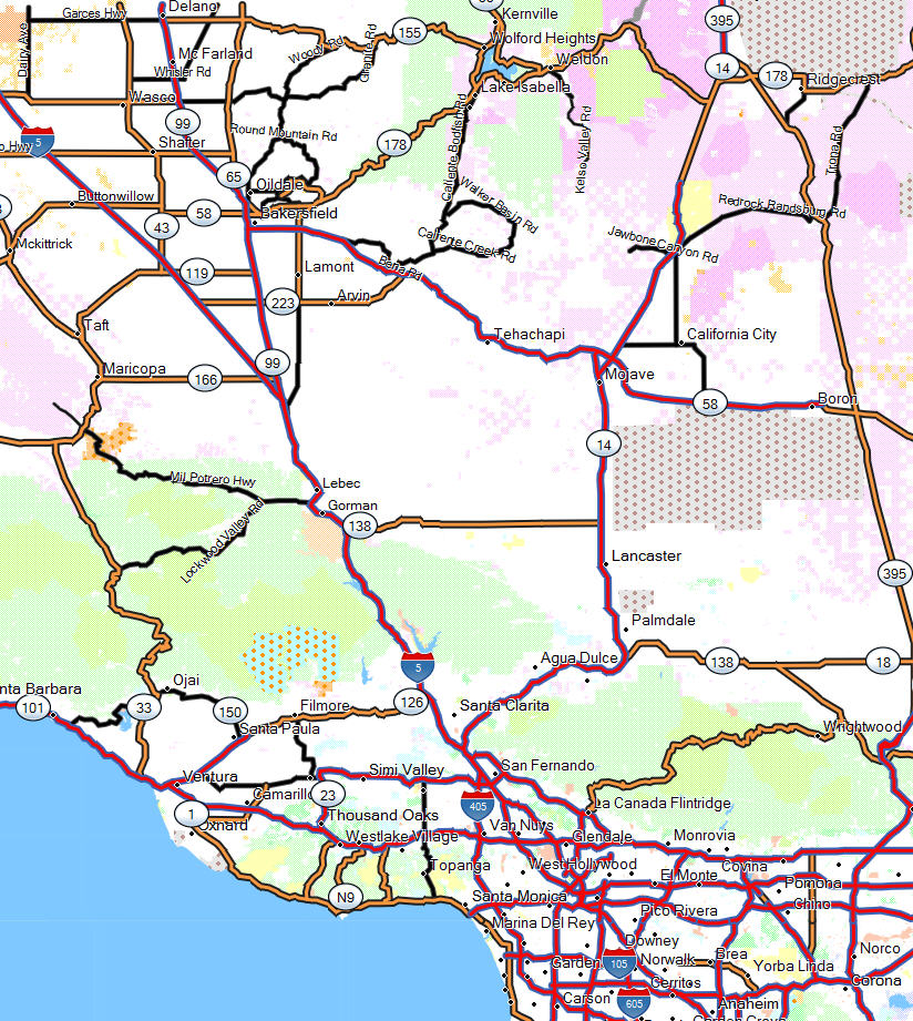 LA, Kern and Ventura Counties