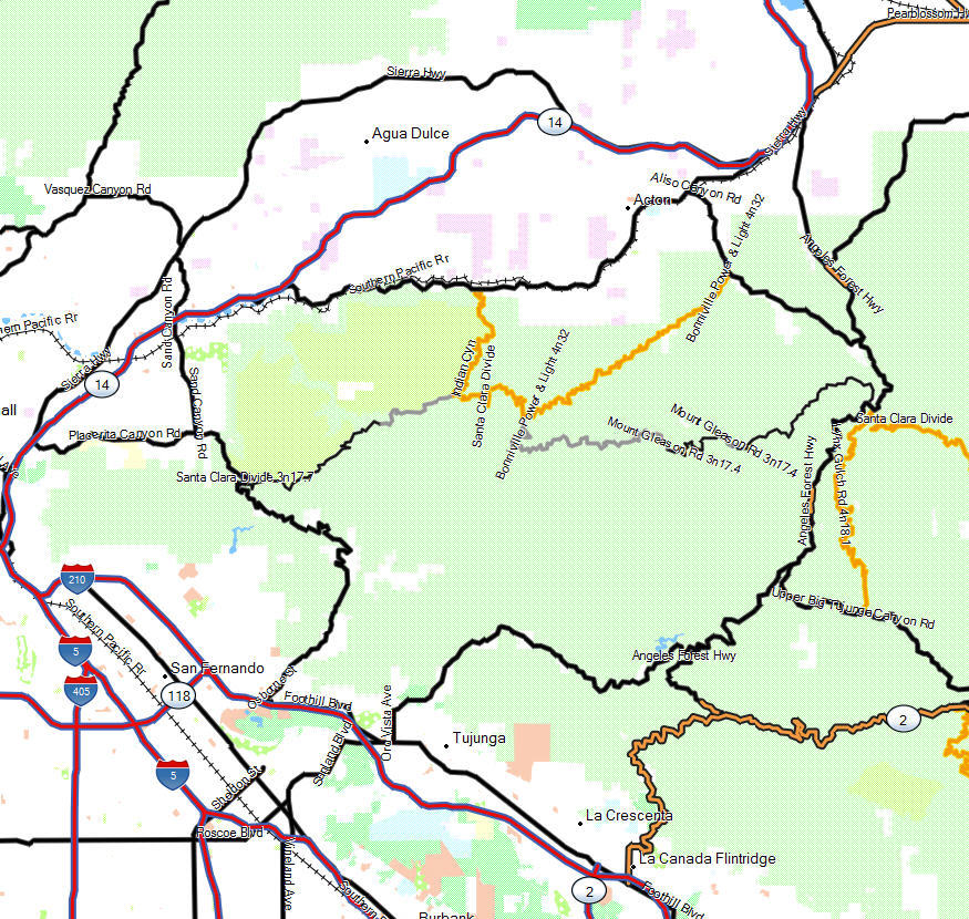 Angeles NF San Gabriel Mountains - AngelesNationalForestWestSanGabriel