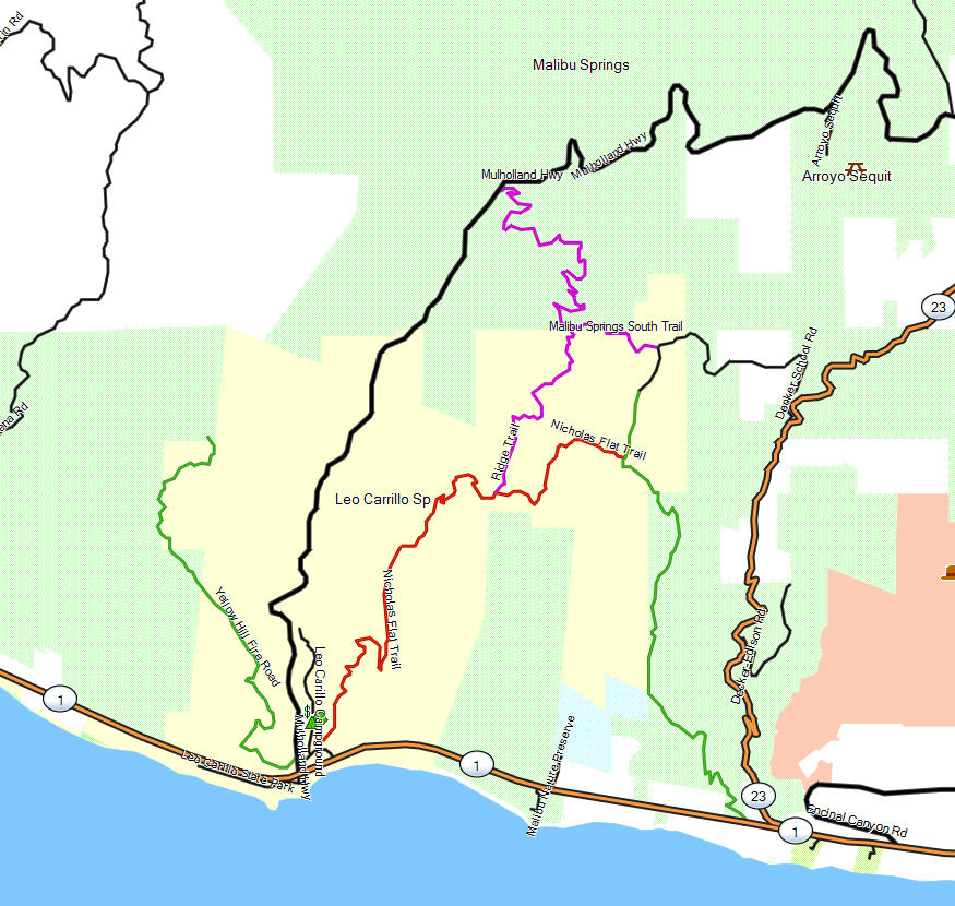 Leo Carrillo SP - California Trail Map